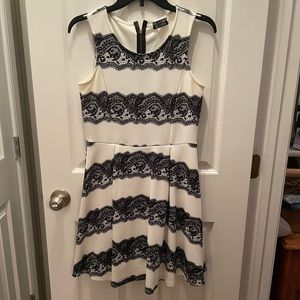 Navy and white dress